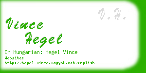 vince hegel business card